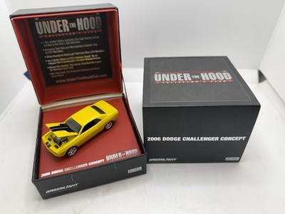 Greenlight Under the Hood 2006 Dodge Challenger Concept in Yellow in Box /1000