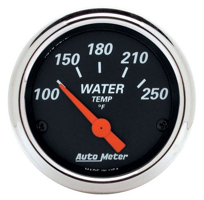 Auto Meter 2-1/16 D/B Water Temp Gauge - 100-250 Deg.