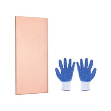 99.9 Pure Copper Sheet, 100 x 50 x 3mm with Gloves