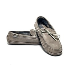 L.L.Bean Men's Hand Sewn Slippers Flannel-Lined Gray Brown Size 10 Mens
