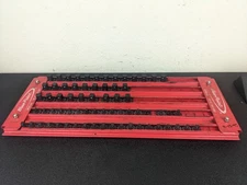 #bl121 Blue Point Tools Red Steel Locking Socket Tray with Handles BPTRYLAS