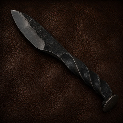 Buy 1 Get 1 Free Hand Forged Iron knife Twisted Handle Viking Medieval