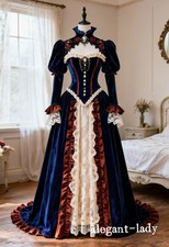 Vintage Victorian Ball Gown Lace Corset with A Line Skirt Evening Dress Special