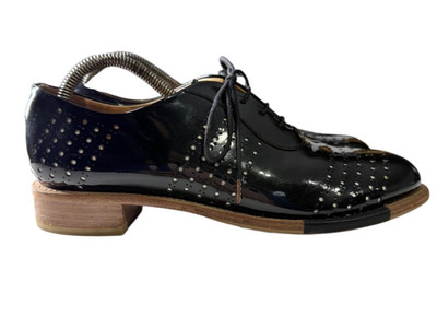 The Office of Angela Scott Mr. Smith Size 10/40 EU Patent Leather Black Oxford