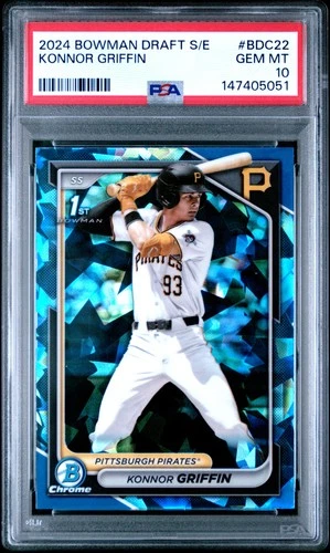 5051 Konnor Griffin 2024 Bowman Draft Sapphire #BDC-22 Chrome 1st RC PSA 10