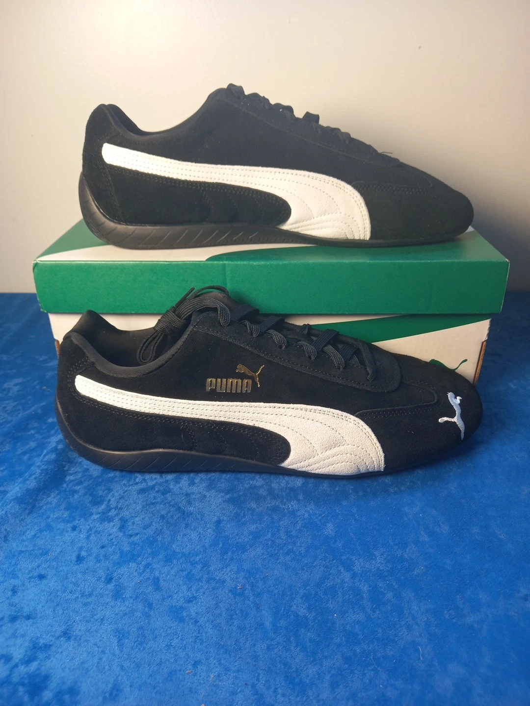 Scarpe da ginnastica Puma uomo Speedcat Og casual nere taglia 10 5 uk nuove con scatola.