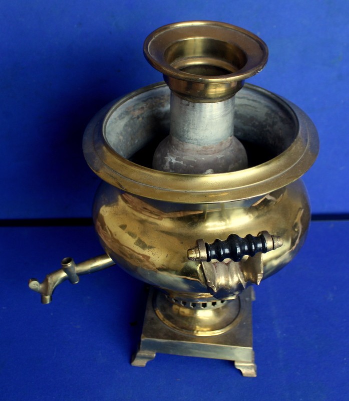 Antique Russian Imperial Samovar Vorontsov Brothers Gilded Tula City 19 century