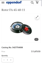 Eppendorf FA-45-48-11 Centrifuge Rotor F/5430 & 5430R