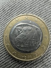 2009 Greece 1 Euro Coin – Rare Owl Design – Highly Collectible Coin