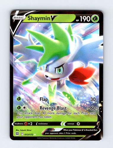 Shaymin V 013/172 Holo Ultra Rare Brilliant Stars Pokemon Card Near Mint