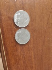 100 lire guglielmo marconi 1874-1974 rare coin set 2 pieces