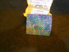 Dichroic Glass:CBS 96 COE Corkscrews on Matrix Textured Thin Flat Black - 3"Sq