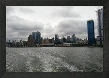 Cityscape of NYC view from the wate Framed Wall Art Poster Canvas Print Picture