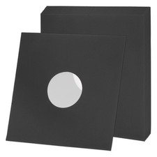12"x12" 10 Pcs 120GSM Vinyl Record Inner Paper Sleeves with Poly Lined Black 