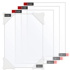 4Pcs 8 X 10 Inch Clear Acrylic/Plexiglass Sheet 0.060" 1/16 Inch Thick, Plastic