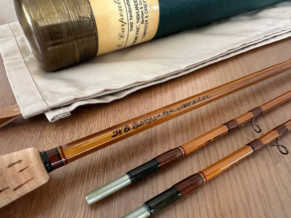 W.E. Carpenter Browntone 71 Parabolic 7 ft1 pulgadas #3 varilla de 2 piezas usada Foto 4 de 4