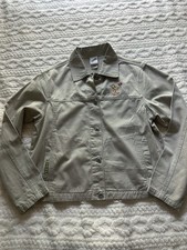 Warner bros 90s Vintage Floral Looney Tunes Tweety Bird embroidered tan jacket