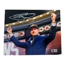 Photo 8 x 10 signée Johnny Manziel Cleveland Browns Draft Pick avec certificat d'authenticité Beckett