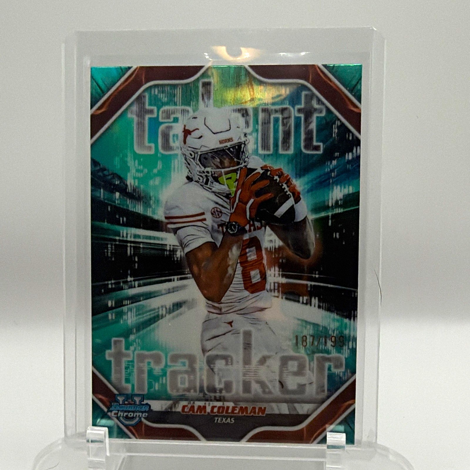 Topps Bowman Chrome U 2026 Cam Coleman Talent Tracker TT-6 /99 Texas NCAA