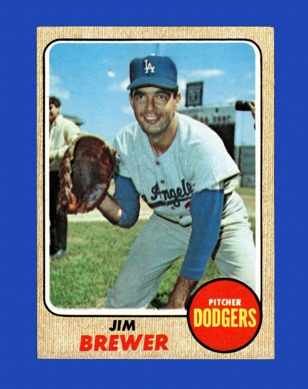 1968 Topps Set-Break #298 Jim Brewer EX-EXMINT *GMCARDS*