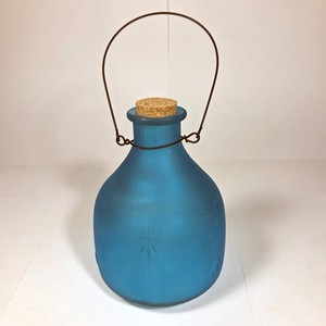 Blue Frosted Vintage Bee Wasp Fly Catcher Trap Blown Glass