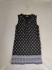 Old Nay Womens Dress Small Black Geometric Sleeveless V Neck Casual Pullover