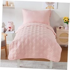 4 Piece Toddler Bedding Set for Girls Geometric Toddler - 4 Piece Set Pink