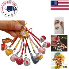 12PCS Maneki Neko Keychains - Japanese Lucky Cat Key Rings for Wealth  Health