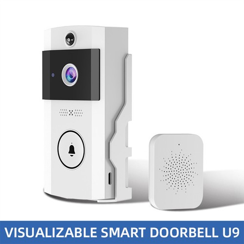 Wireless Visual Doorbell w/ Solar Rain Cover Intercom Security Camera Door Bell - Picture 10 of 21