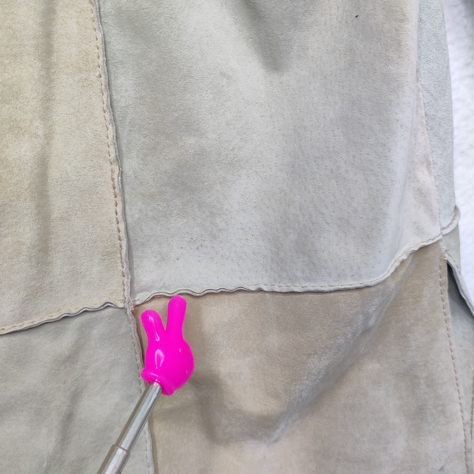 Dialogue Patchwork Hippie Boho Suede Leather Jack… - image 11