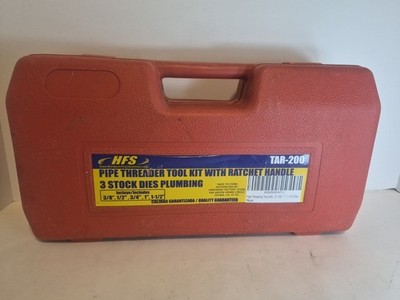 HFS Ratchet Pipe Threader Kit Ratcheting Pipe Threading Tool W/ 5 Dies3/8to1 1/2