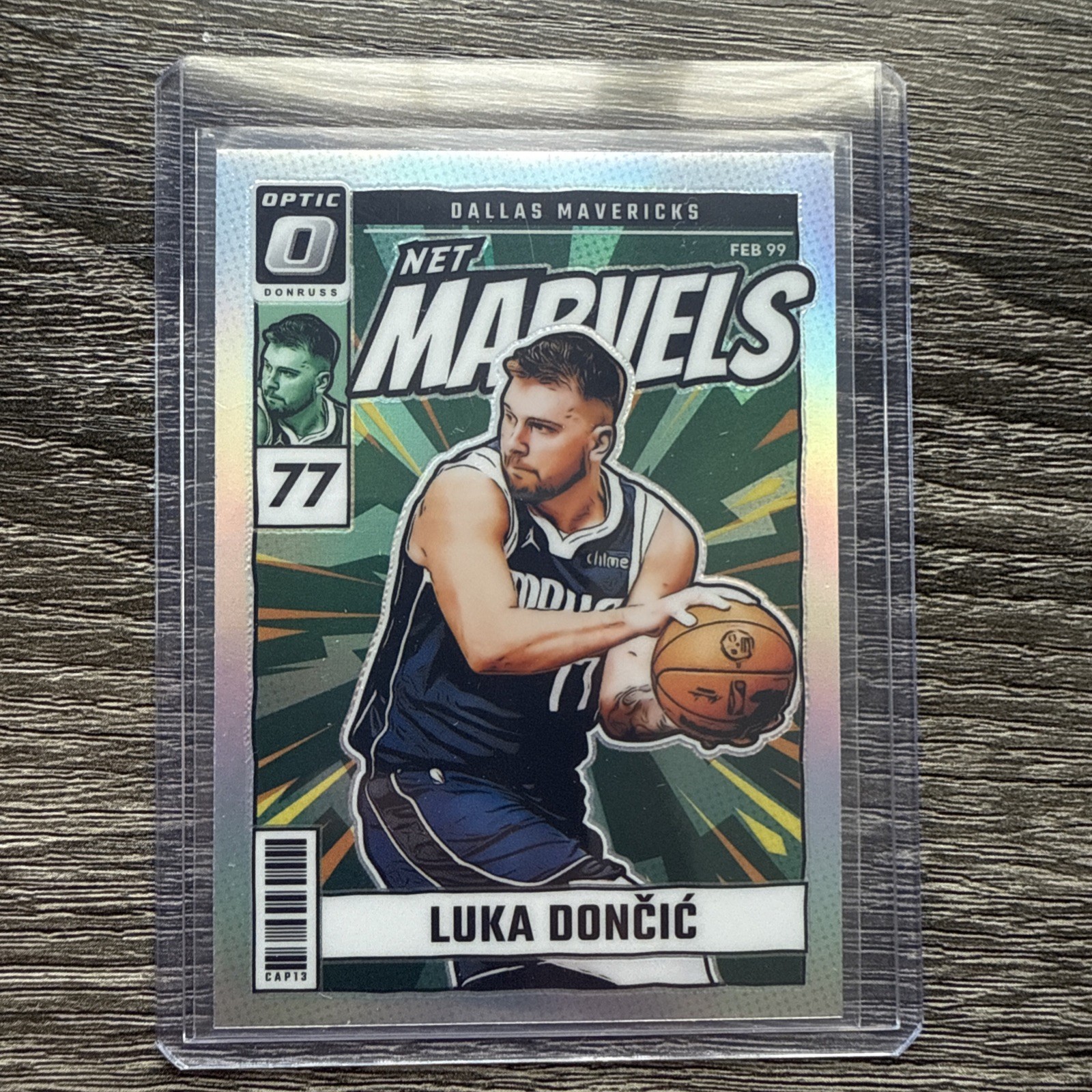 2024-25 Panini Donruss Optic Luka Doncic NET MARVELS SILVER PRIZM SP Mavs Lakers