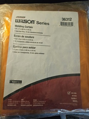 Jackson Wilson Series Welding Curtain 6'x8' Orange Safety 36312