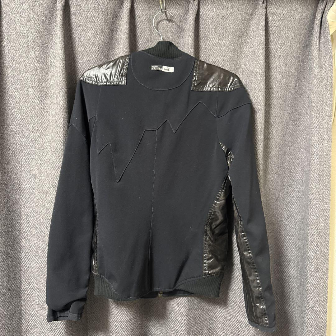 ALEXANDER McQUEEN×PUMA 裏メッシュ ジャケット ブラック Alexander McQueen x PUMA collaboration leather jacket