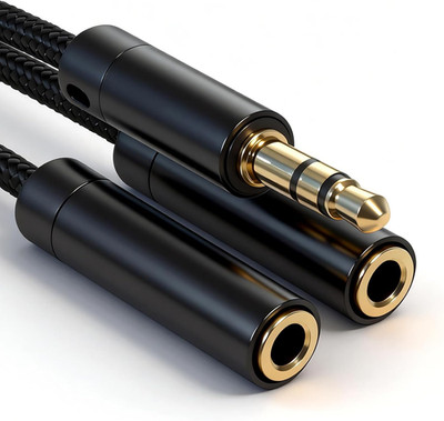 Headphone Splitter, Premium Gold Plated 3.5Mm Aux Cable Y Audio Splitter, Nylon