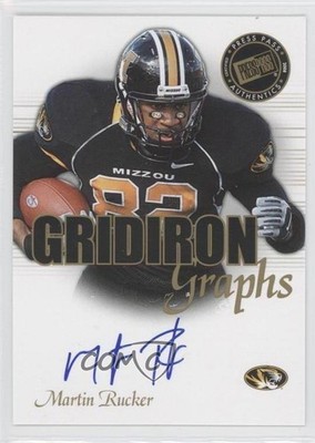 2008 Press Pass SE Gridiron Graphs Martin Rucker #GG-MR2 Auto 0a1