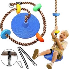 Altalena Bambini da Giardino Esterno Seggiolino a Tavoletta Blu con Corde Regola