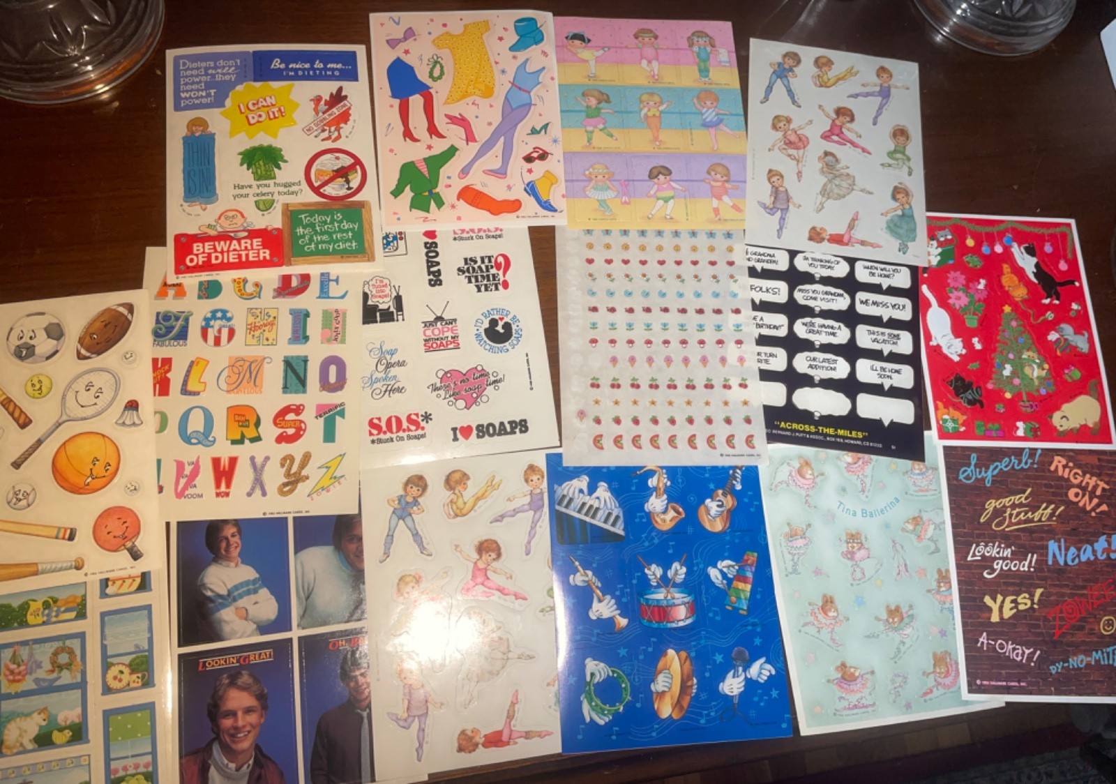 Vintage Hallmark Gibson Lot of Unused Sticker Sheets