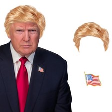 Funny Celebrity - Presidential Candidate Donald Trump Set, Including Flag Pin...