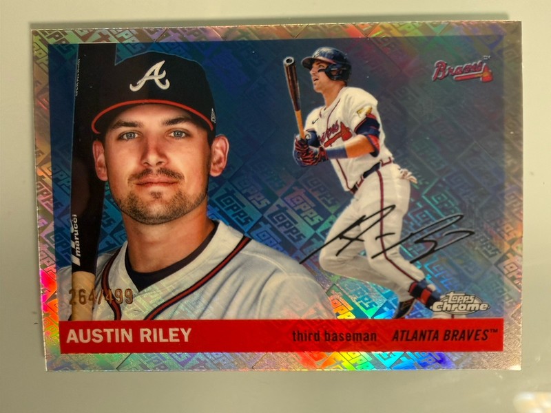 2025 Topps Chrome Platinum Topps Refractor Austin Riley #20 Braves /499