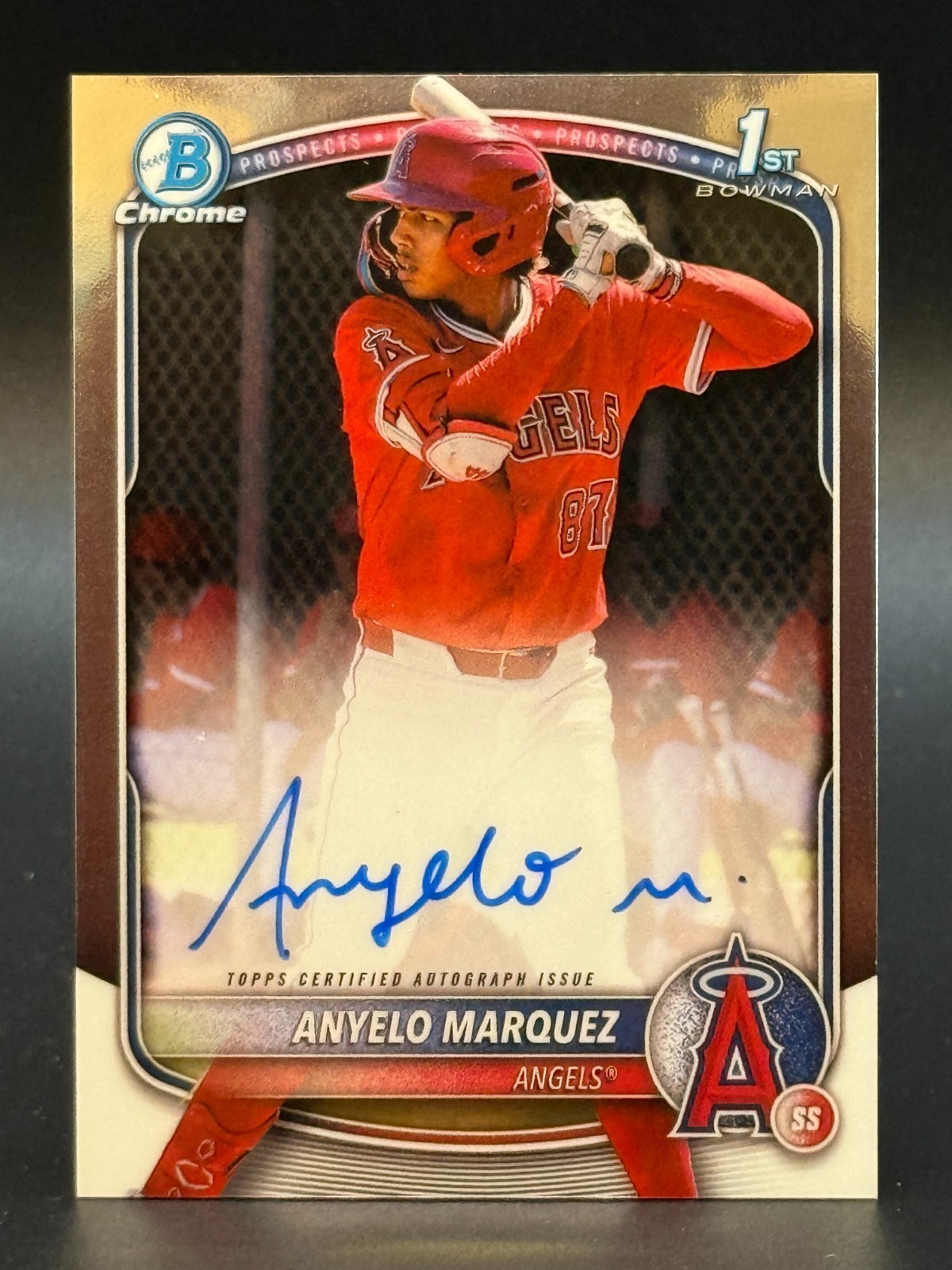 2025 Bowman Chrome 1st #CPA-AM Anyelo Marquez Angels Auto