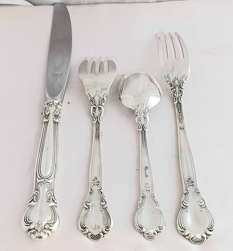 Ajuste de lugar Chantilly by Gorham Sterling 4 piezas tamaño lugar Foto 3 de 4