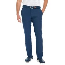 Greg Norman Men  s Performance Flex Waistband Snap Button Pants, Blue, Size 36X29