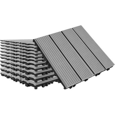 WPC Fliesen Terrasse Balkon 30x30cm wetterfest rutschfest Holzoptik