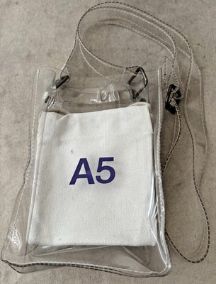 Nana-Nana A5 Shoulder Bag PVC Clear Nana Crossbody w/Insert EUC
