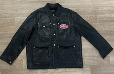 Von Dutch Men’s Black Button Up Jean Jacket Size Large (Read Descript)