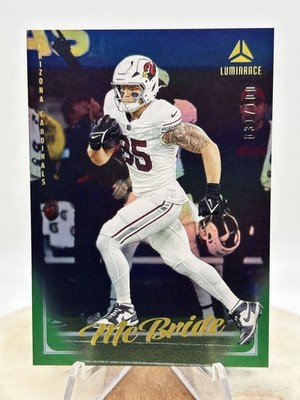 2025 Panini Luminance Trey McBride /100 GREEN SP #25 Arizona Cardinals