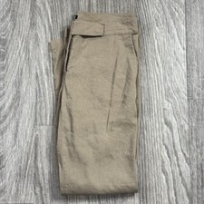 Eileen Fisher Ponte Tan Linen Wide Leg Pants Woman  s Sz 6