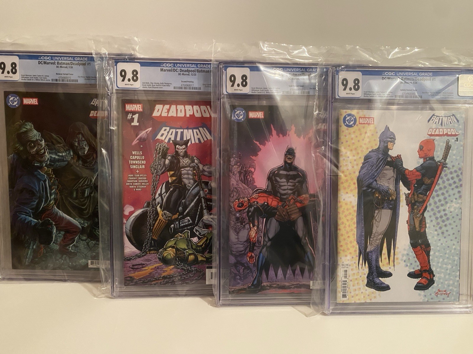 Batman /Deadpool 1 CGC 9.8 Bermejo, Quitely, Sook, + Deadpool Batman 2nd Print