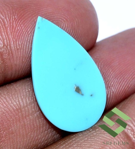 Certified Natural Sleeping Beauty Turquoise Pear Cabochon 25x15 mm Loose Gems - Picture 6 of 6